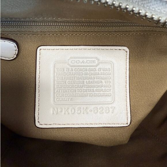 y2k Coach Vintage 2005 Signature 6267 Canvas Leather trim Hobo Bag Shoulder Bag - Picture 6 of 7